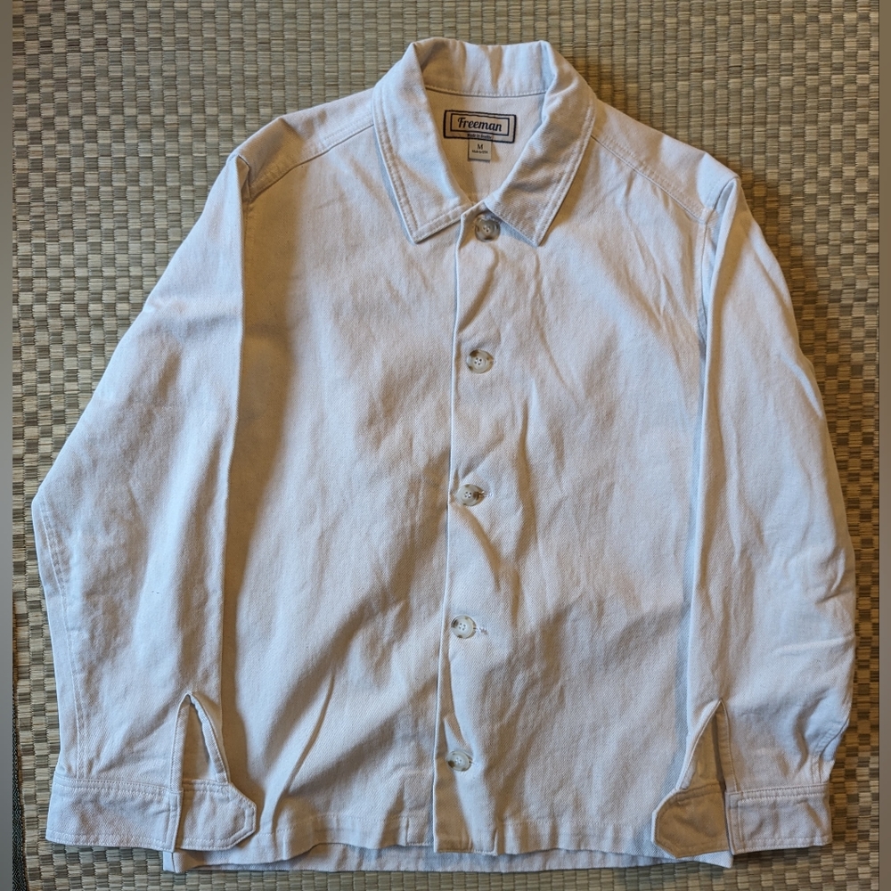 LNWOT Freeman Studio Coat Natural Twill men's Size Medium Made in USA